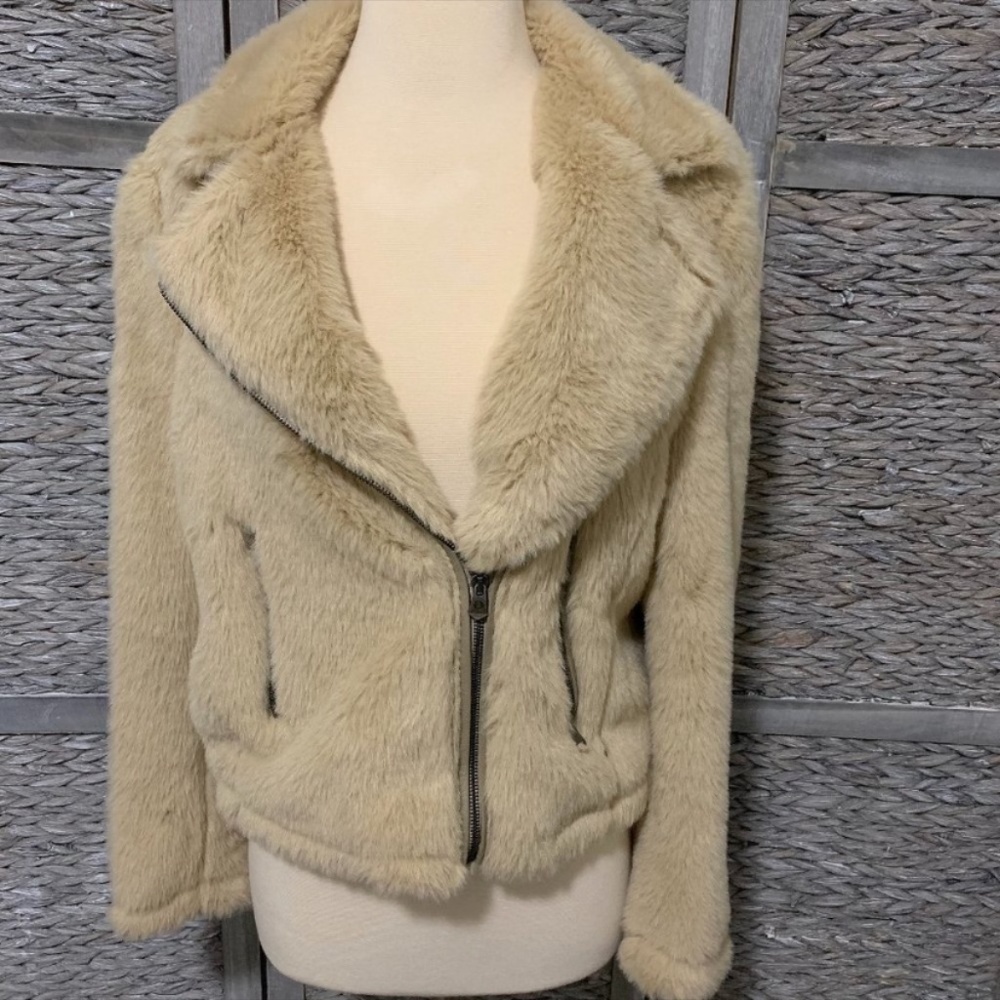 Anthropologie Ottod'Ame Winter Fur and Leather Jacket